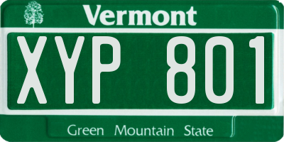 VT license plate XYP801