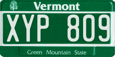 VT license plate XYP809