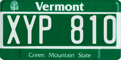 VT license plate XYP810