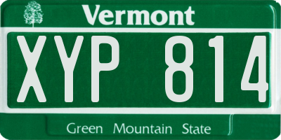 VT license plate XYP814