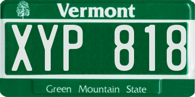 VT license plate XYP818