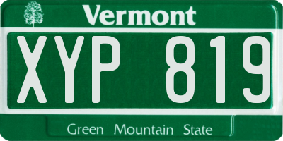 VT license plate XYP819