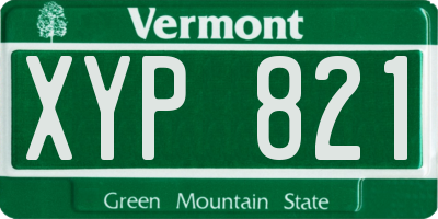 VT license plate XYP821