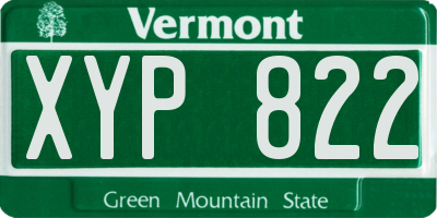 VT license plate XYP822