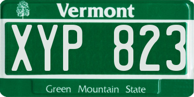 VT license plate XYP823