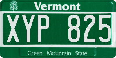 VT license plate XYP825