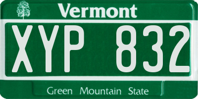 VT license plate XYP832