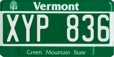VT license plate XYP836