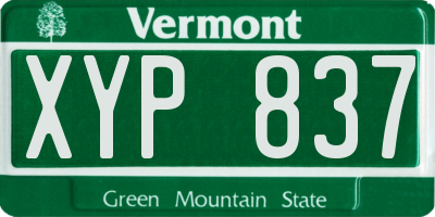 VT license plate XYP837