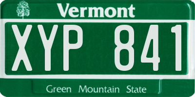 VT license plate XYP841