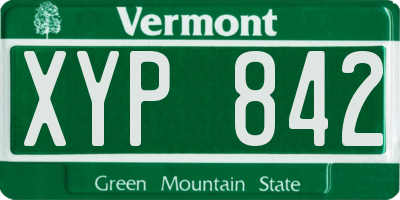 VT license plate XYP842