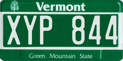 VT license plate XYP844