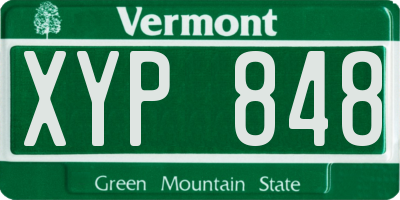 VT license plate XYP848
