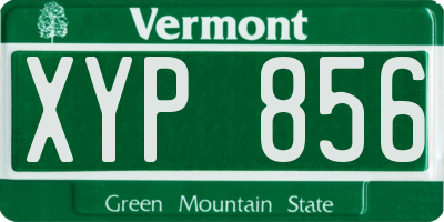 VT license plate XYP856