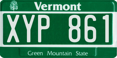 VT license plate XYP861