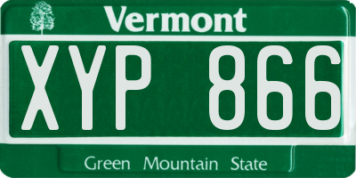 VT license plate XYP866