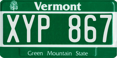 VT license plate XYP867