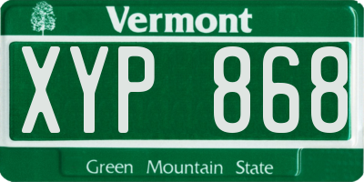 VT license plate XYP868