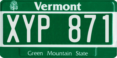 VT license plate XYP871