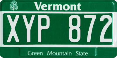 VT license plate XYP872