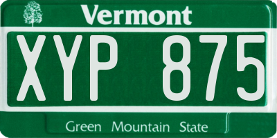 VT license plate XYP875