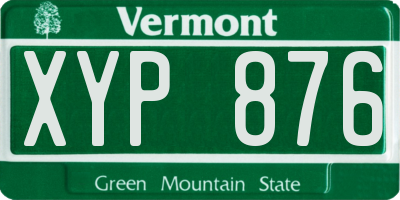VT license plate XYP876