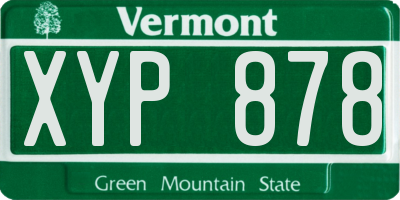 VT license plate XYP878