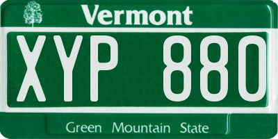 VT license plate XYP880