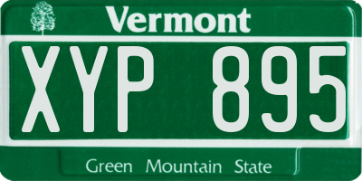 VT license plate XYP895
