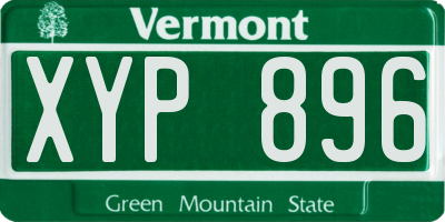 VT license plate XYP896