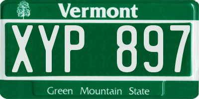 VT license plate XYP897
