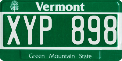 VT license plate XYP898