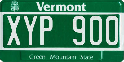 VT license plate XYP900