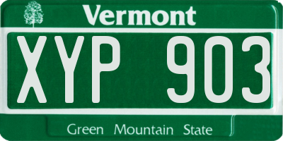 VT license plate XYP903
