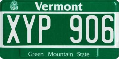 VT license plate XYP906