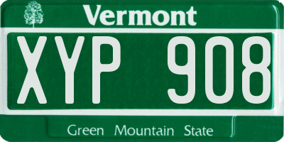 VT license plate XYP908