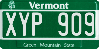 VT license plate XYP909