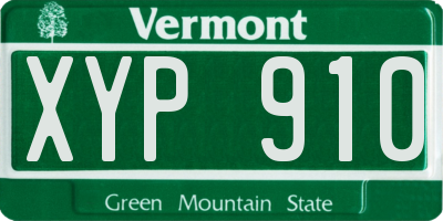 VT license plate XYP910