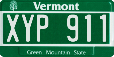 VT license plate XYP911