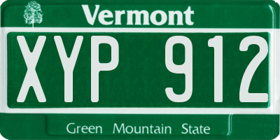 VT license plate XYP912