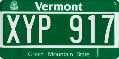 VT license plate XYP917
