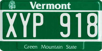 VT license plate XYP918