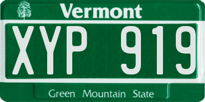 VT license plate XYP919