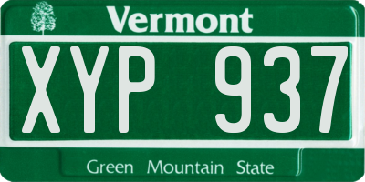 VT license plate XYP937