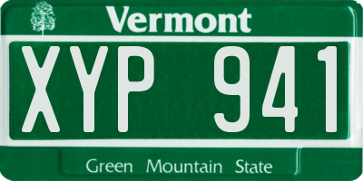VT license plate XYP941