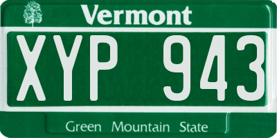 VT license plate XYP943