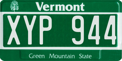 VT license plate XYP944