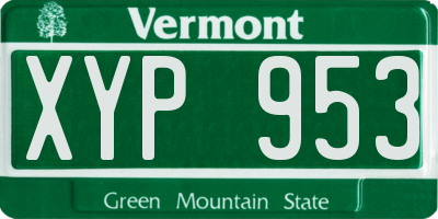 VT license plate XYP953