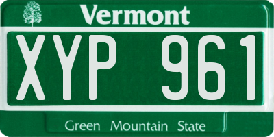 VT license plate XYP961