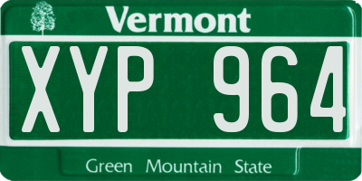 VT license plate XYP964